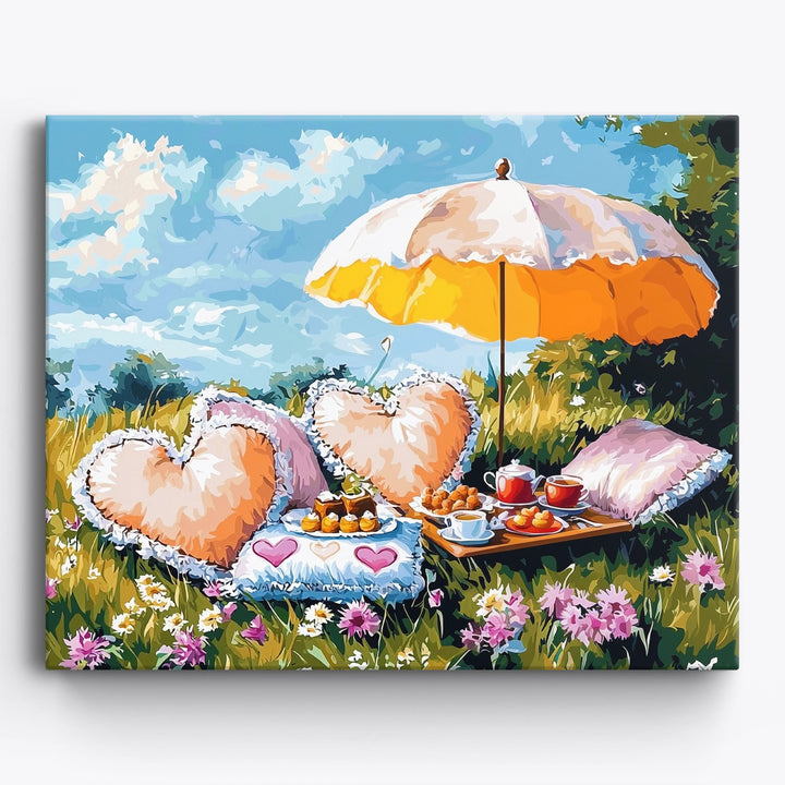 Blütenpicknick