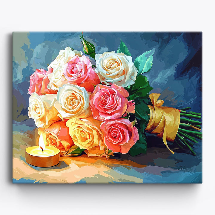 Rosen mit Bändern