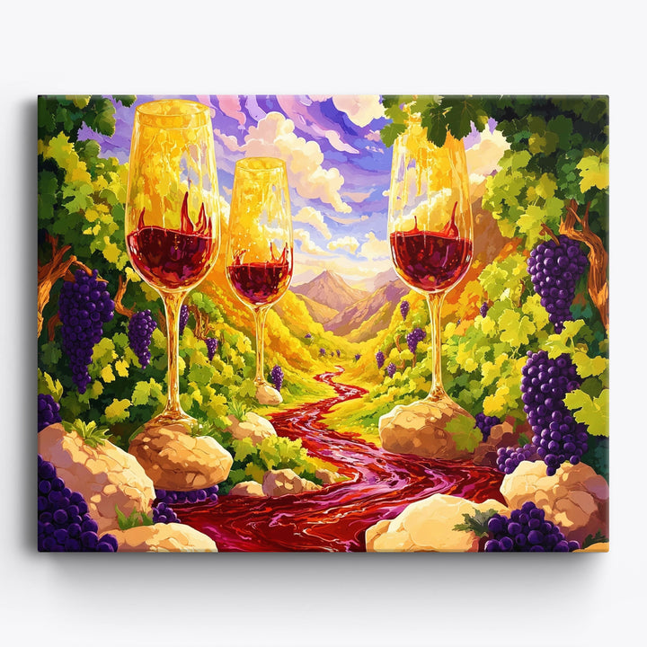 Surreale Weinlandschaft