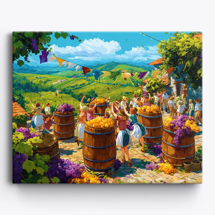 Lebhaftes Weinbergfest