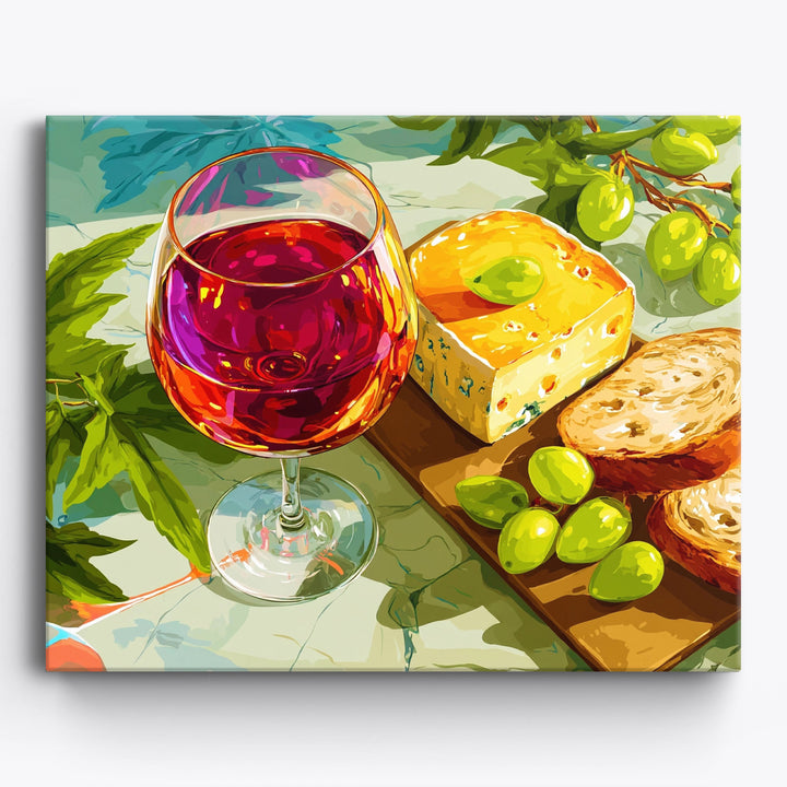 Wein & Käse Stillleben