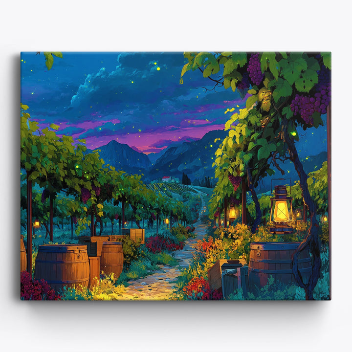 Dämmerung im Weinberg