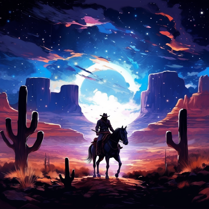 Mondschein-Cowboy