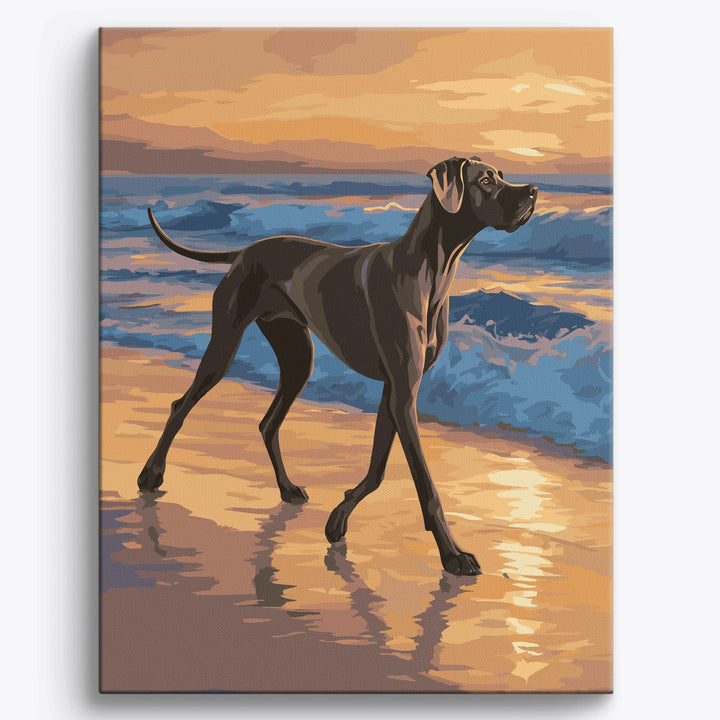 Galoppierende Dogge