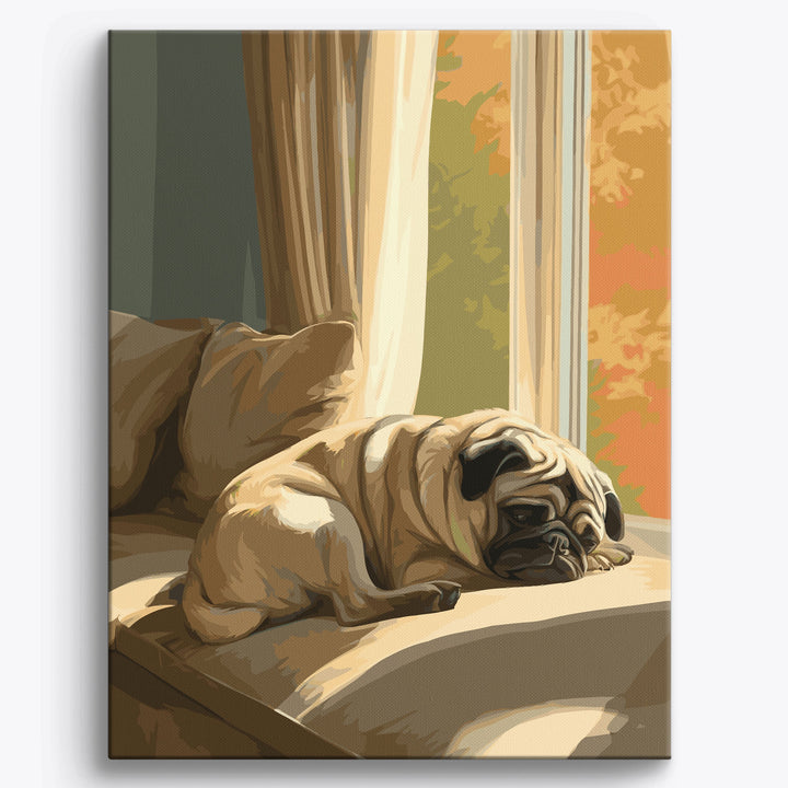 Mops-Nickerchen