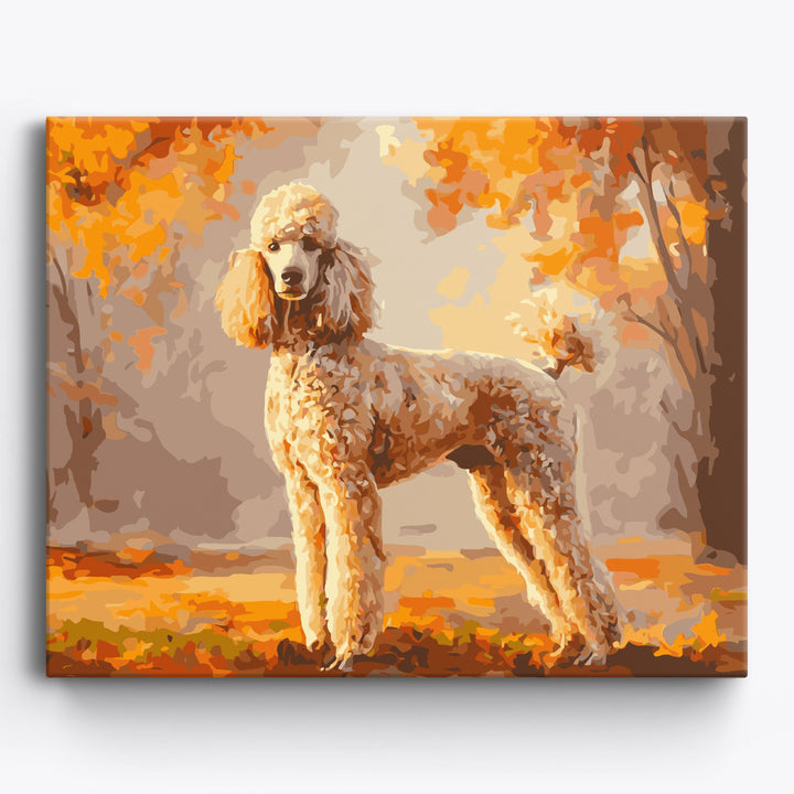 Pudel-Herbstlandschaft