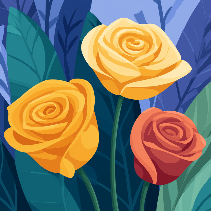 Bunte Rosen