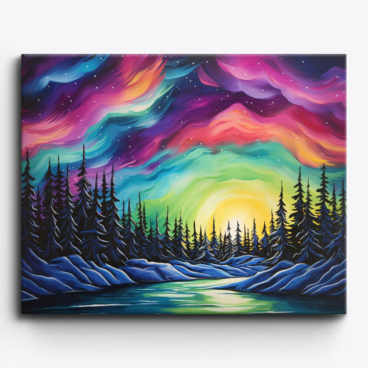 Abstrakter Aurorasee