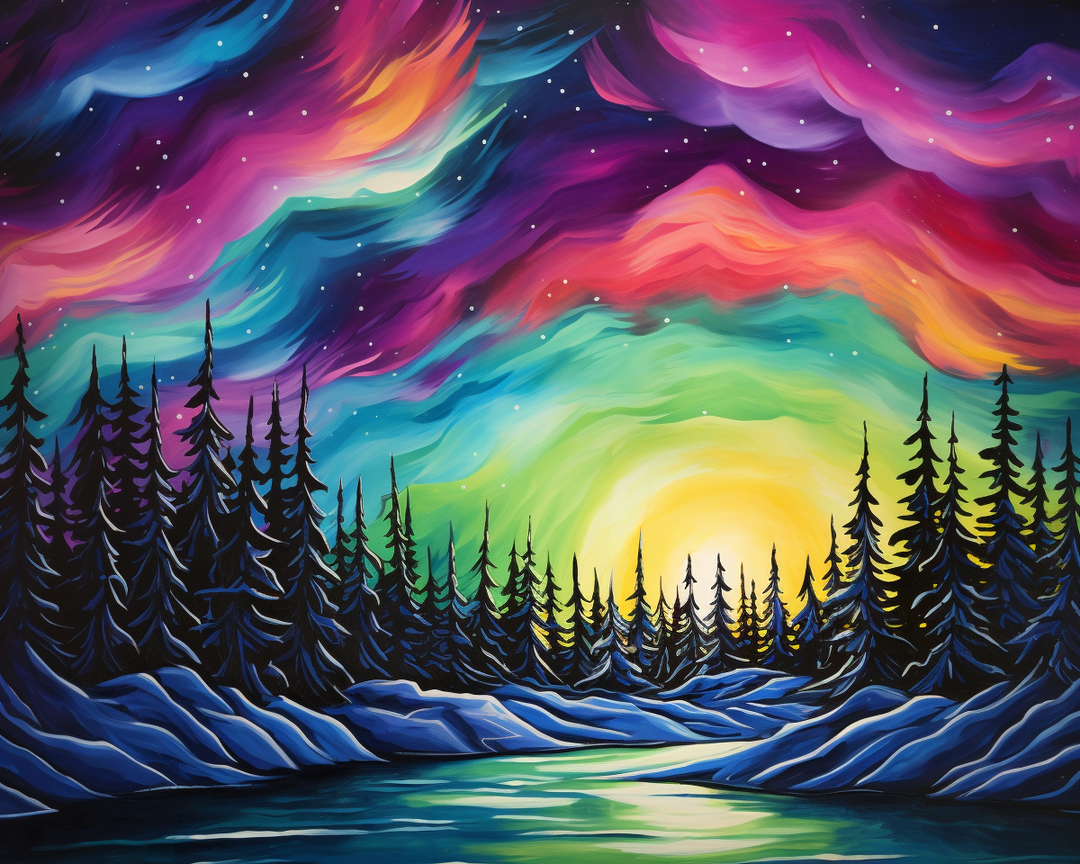 Abstrakter Aurorasee