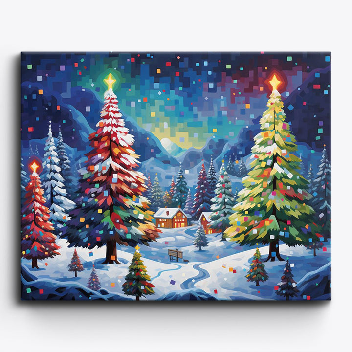 Abstrakte Weihnachtsausstellung