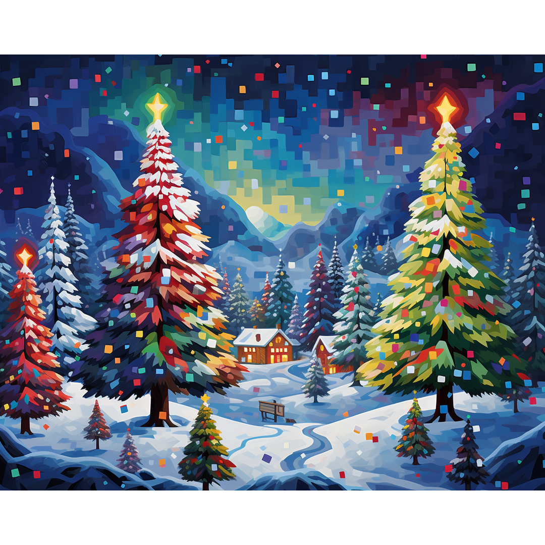 Abstrakte Weihnachtsausstellung