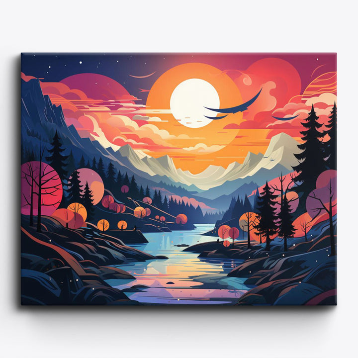 Abstrakte Natur-Set