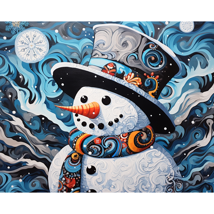 Abstrakter Schneemann