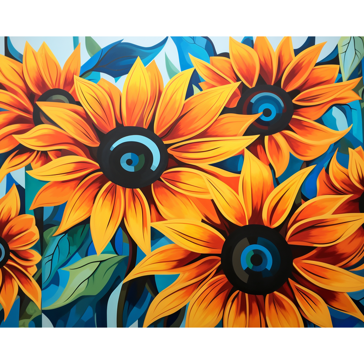 Abstrakte Sonnenblumenessenz