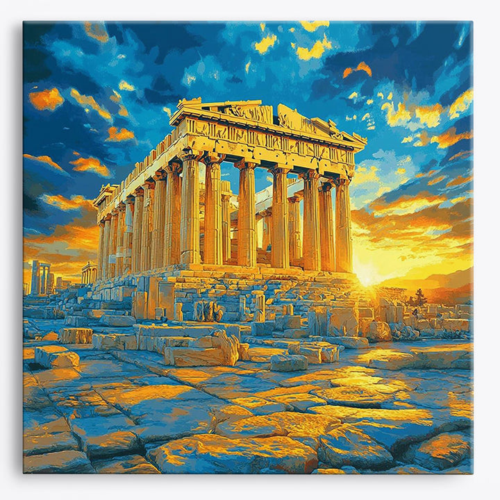 Akropolis Sonnenuntergang Ruinen