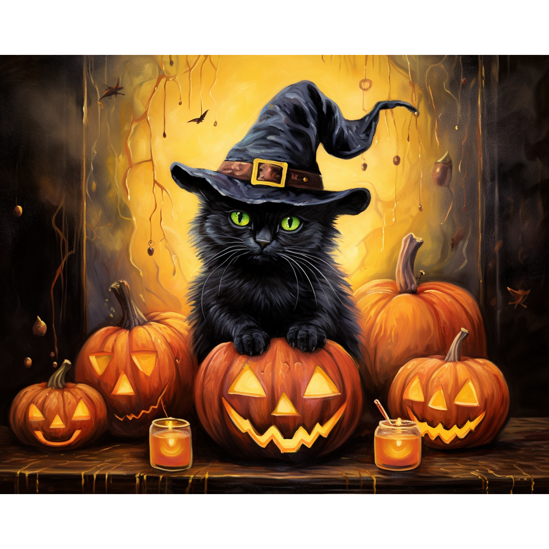 Die Katze, die Halloween liebt