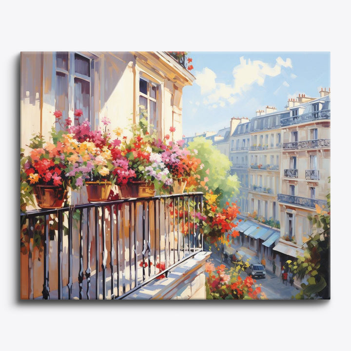 Kwitnący balkon