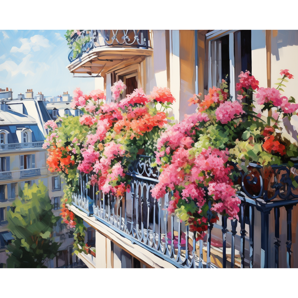 Kwitnący balkon