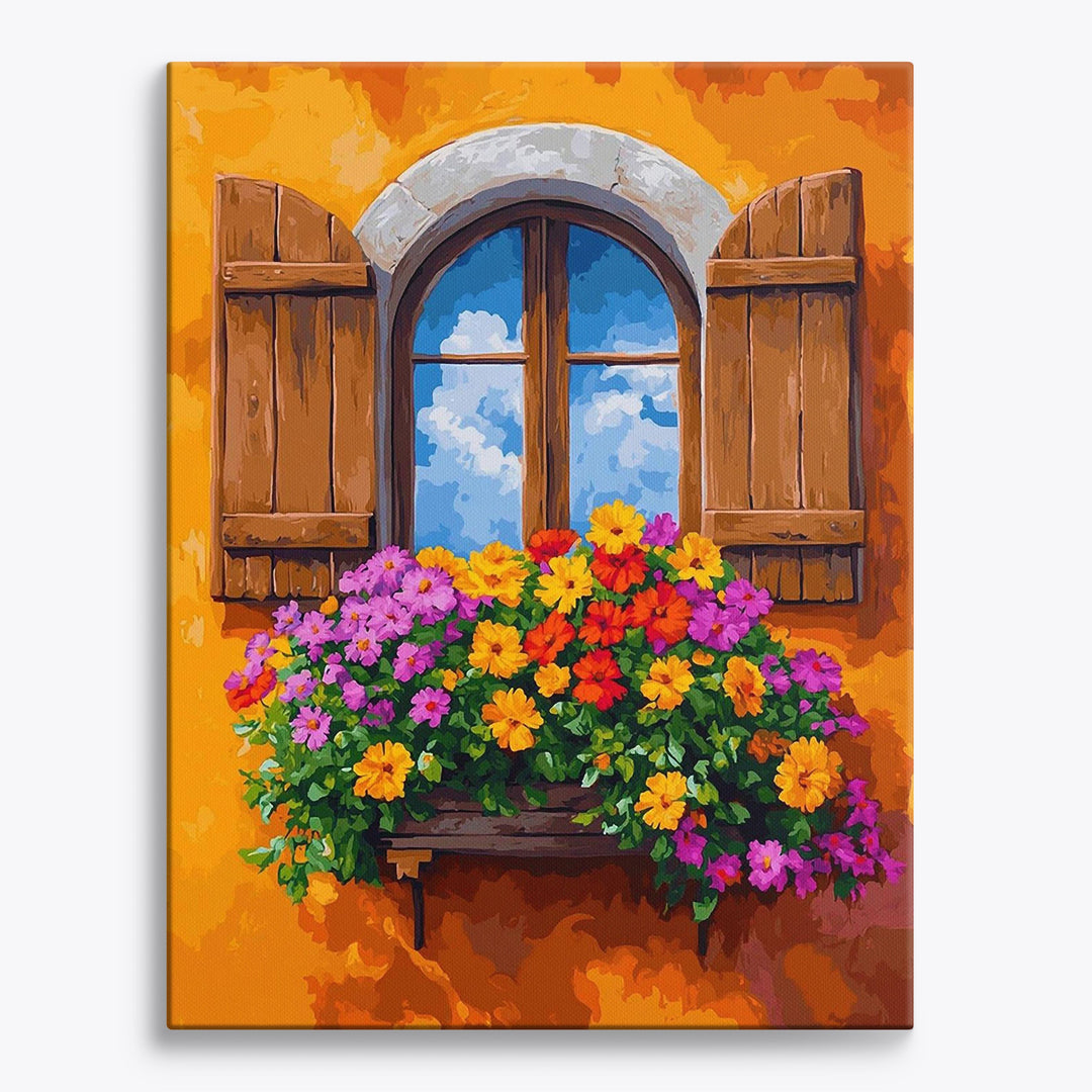 Blühendes Fenster