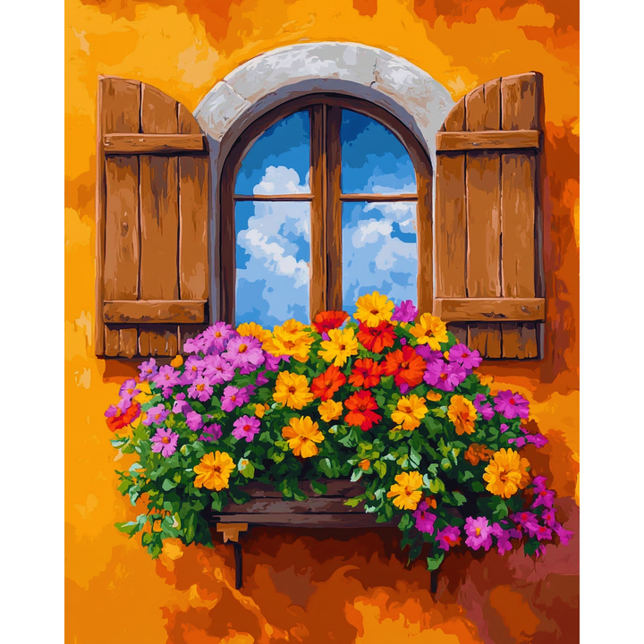 Blühendes Fenster