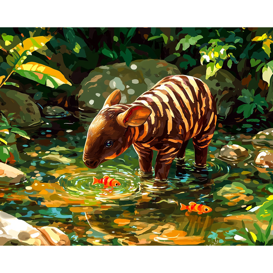 Vorsichtiger Fluss-Erkunder