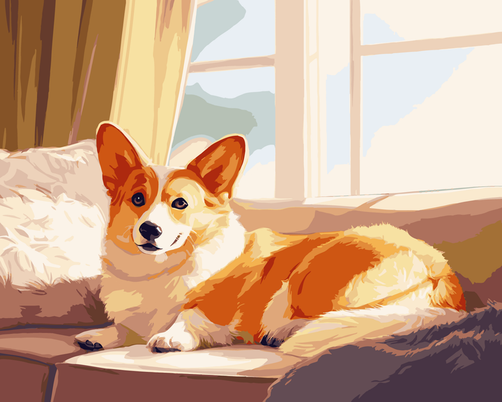 Przytulny corgi