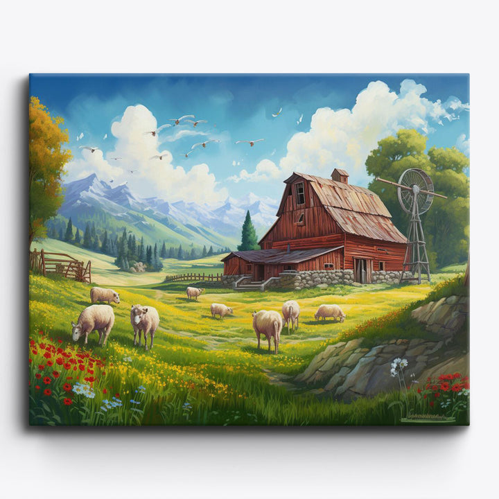 Landwirte Schafe Weiden