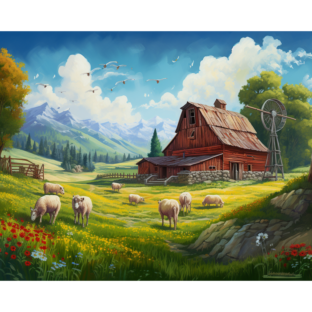 Landwirte Schafe Weiden