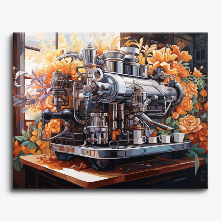 Floraler Espresso