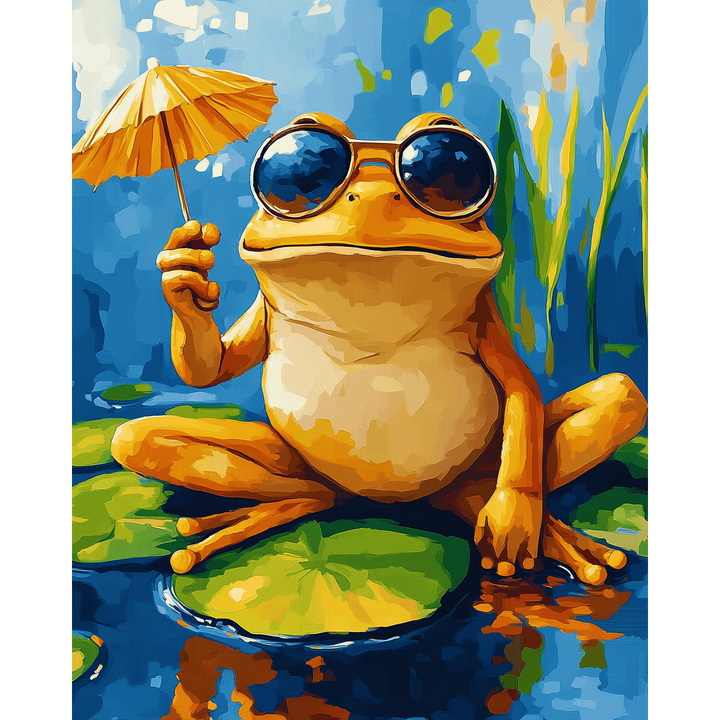 Frosch mit Sonnenbrille