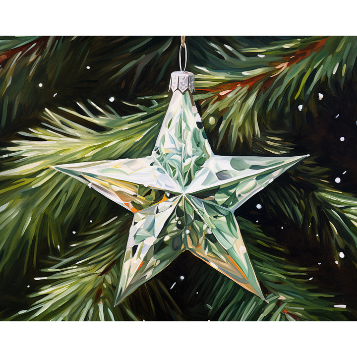 Glitzerstern-Ornament