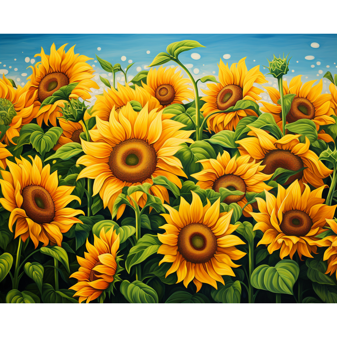Goldene Sonnenblumenwiese