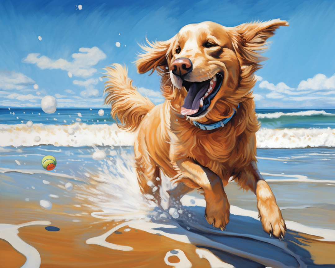 Fröhlicher Retriever