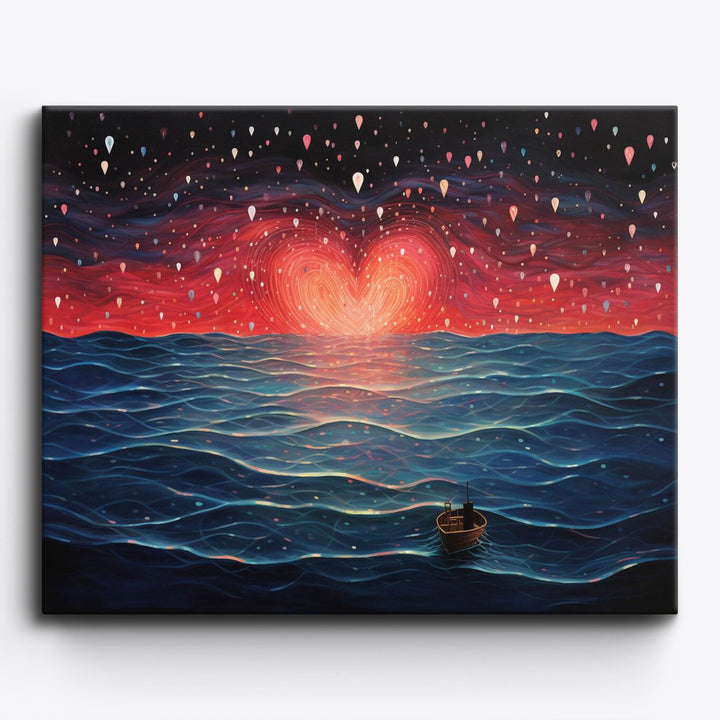 „Heartfelt Ocean Abstract”