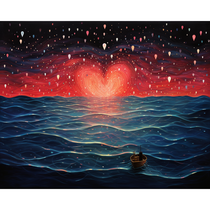 „Heartfelt Ocean Abstract”
