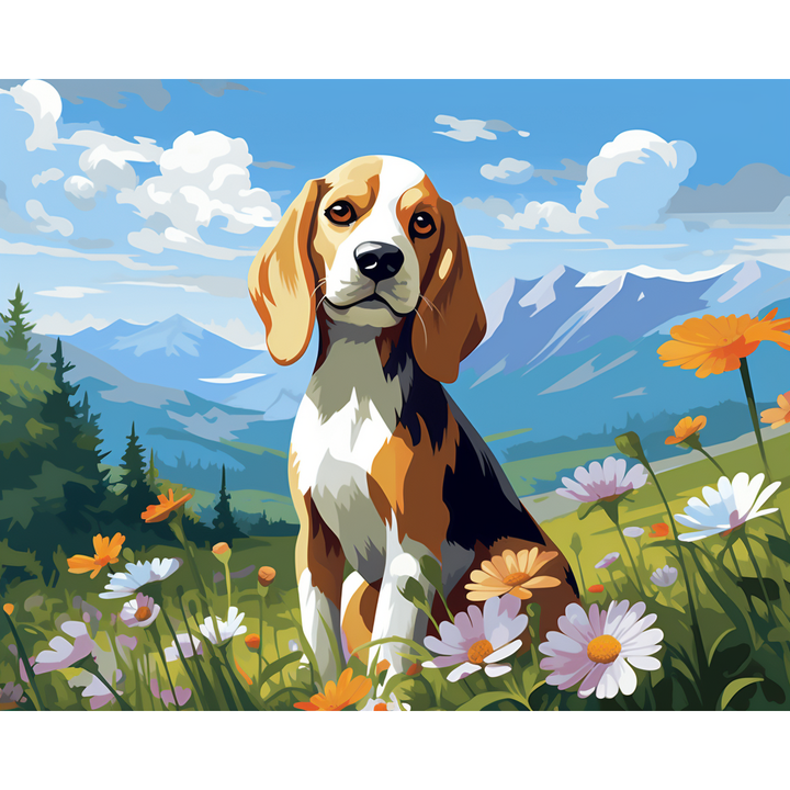 Farben der Beagle-Glückseligkeit