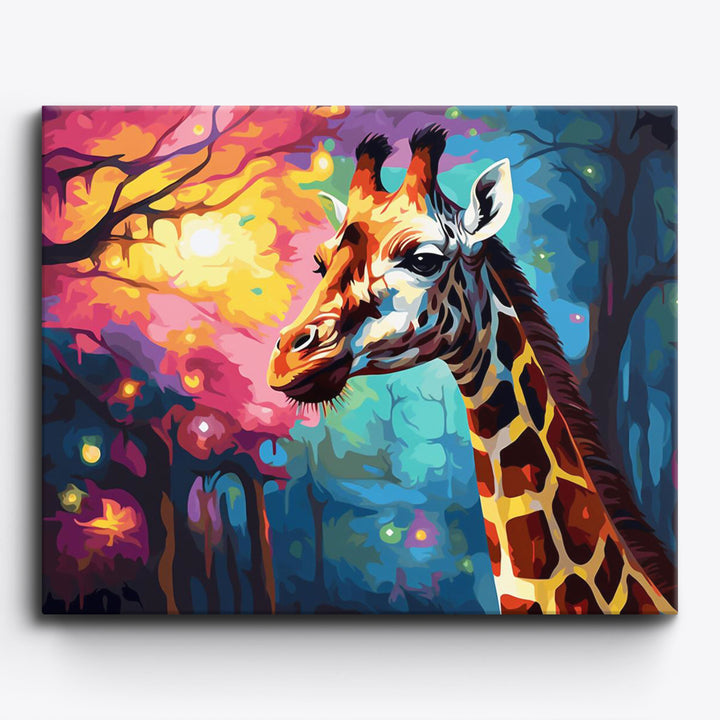 Beleuchtete Höhengiraffe