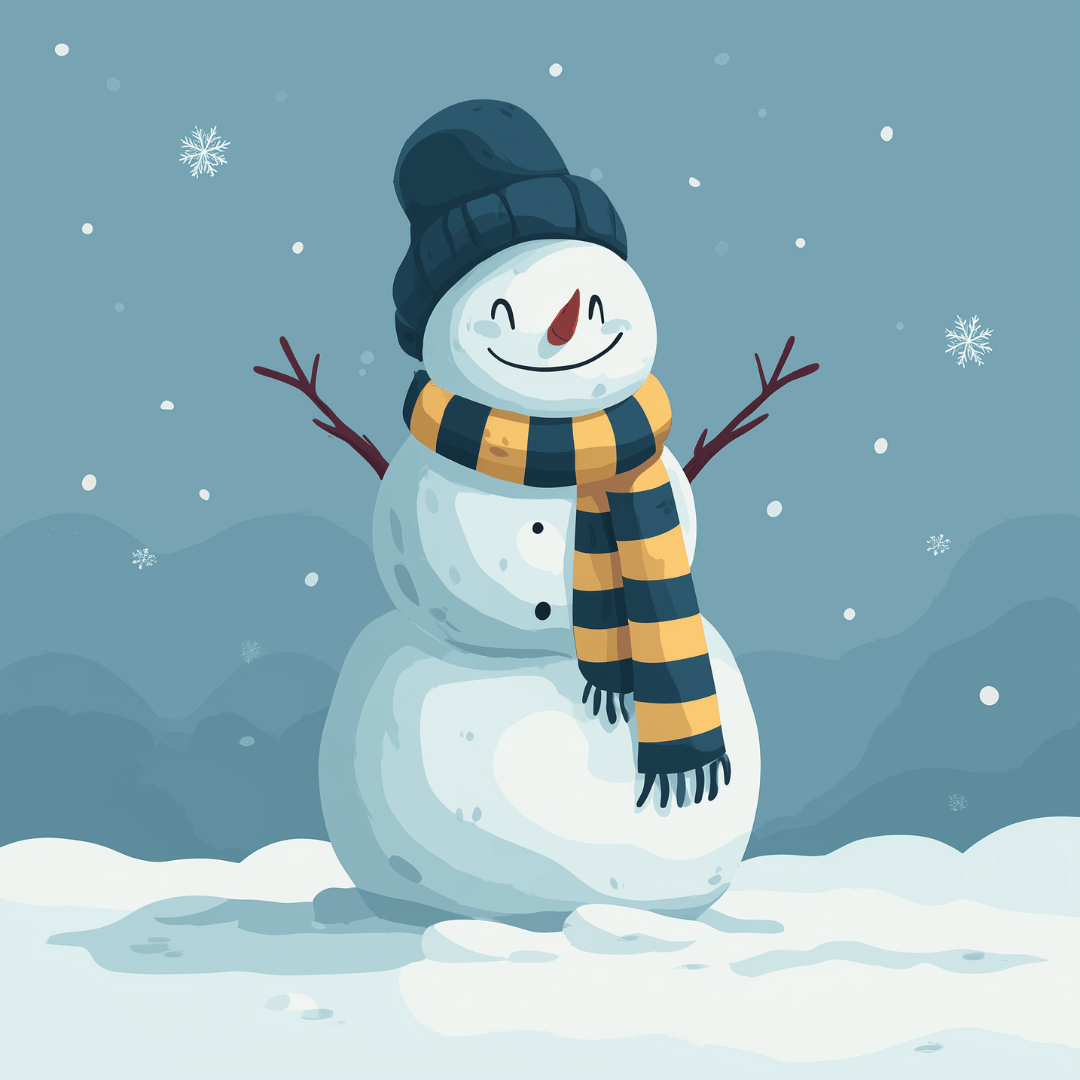 Fröhlicher Schneemann