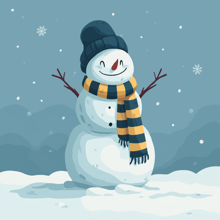 Fröhlicher Schneemann