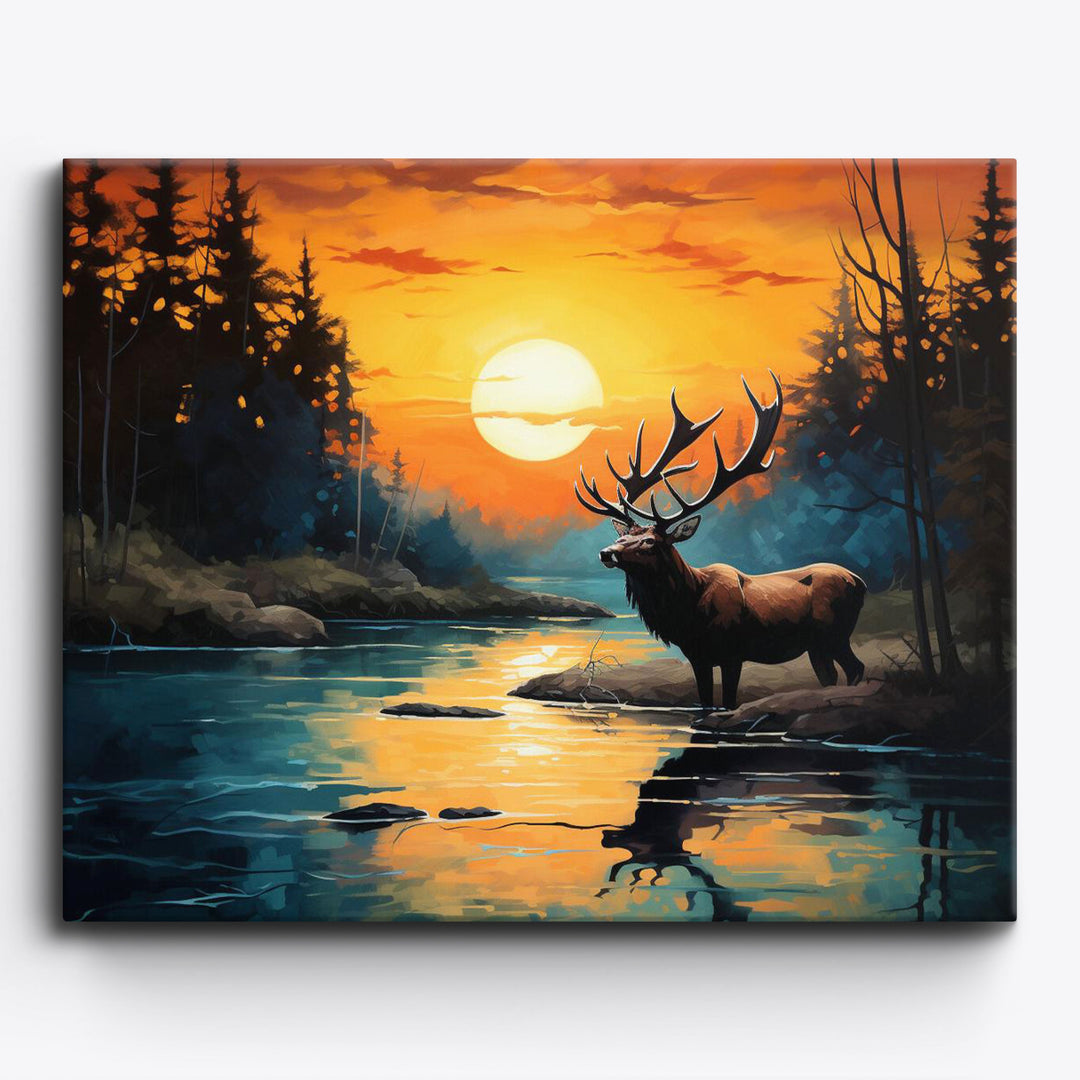 Sonnenuntergang am Elk Lake