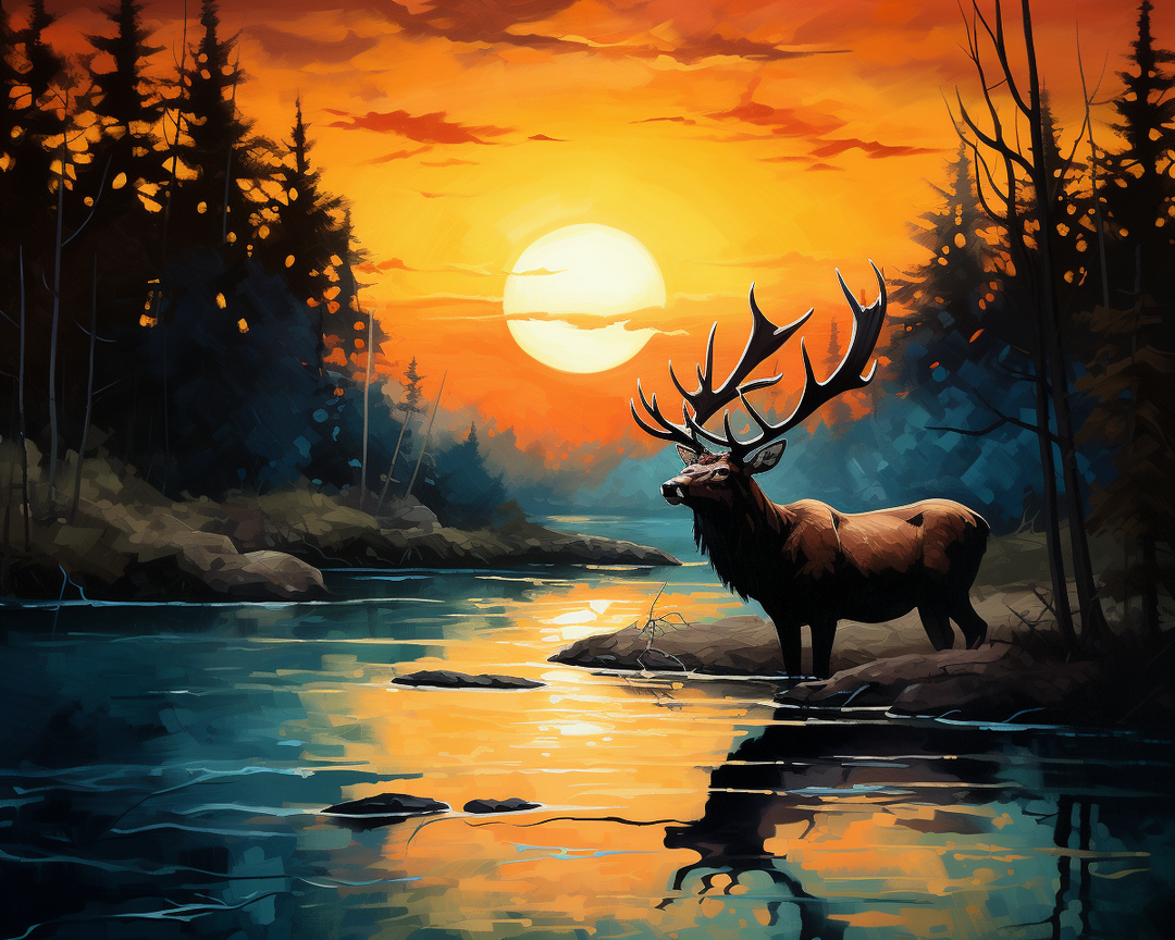 Sonnenuntergang am Elk Lake