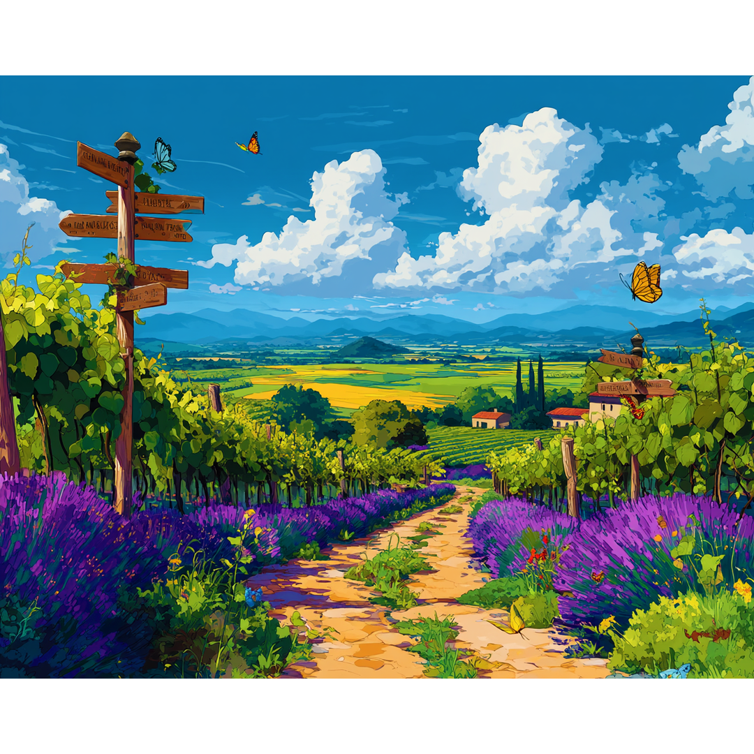 Lavendel-Weinroute