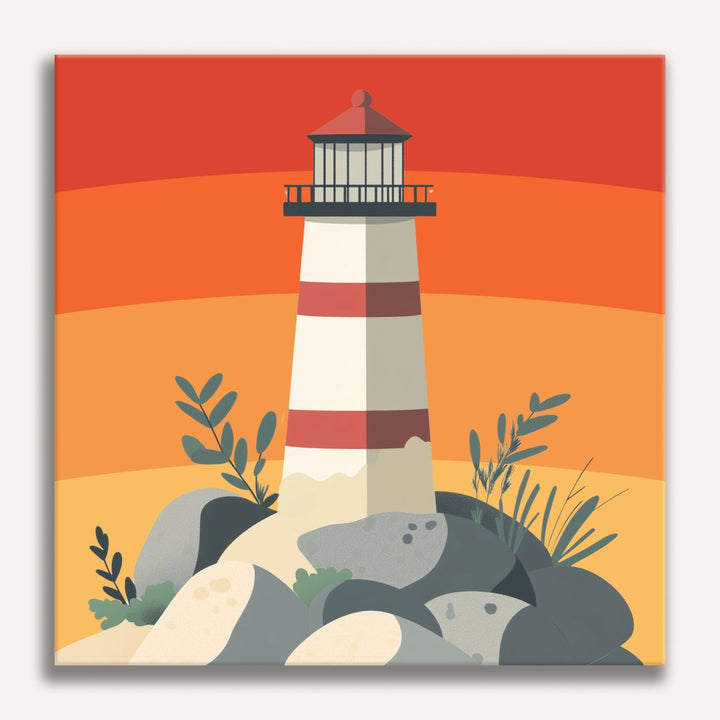 Leuchtturm-Sonnenuntergang