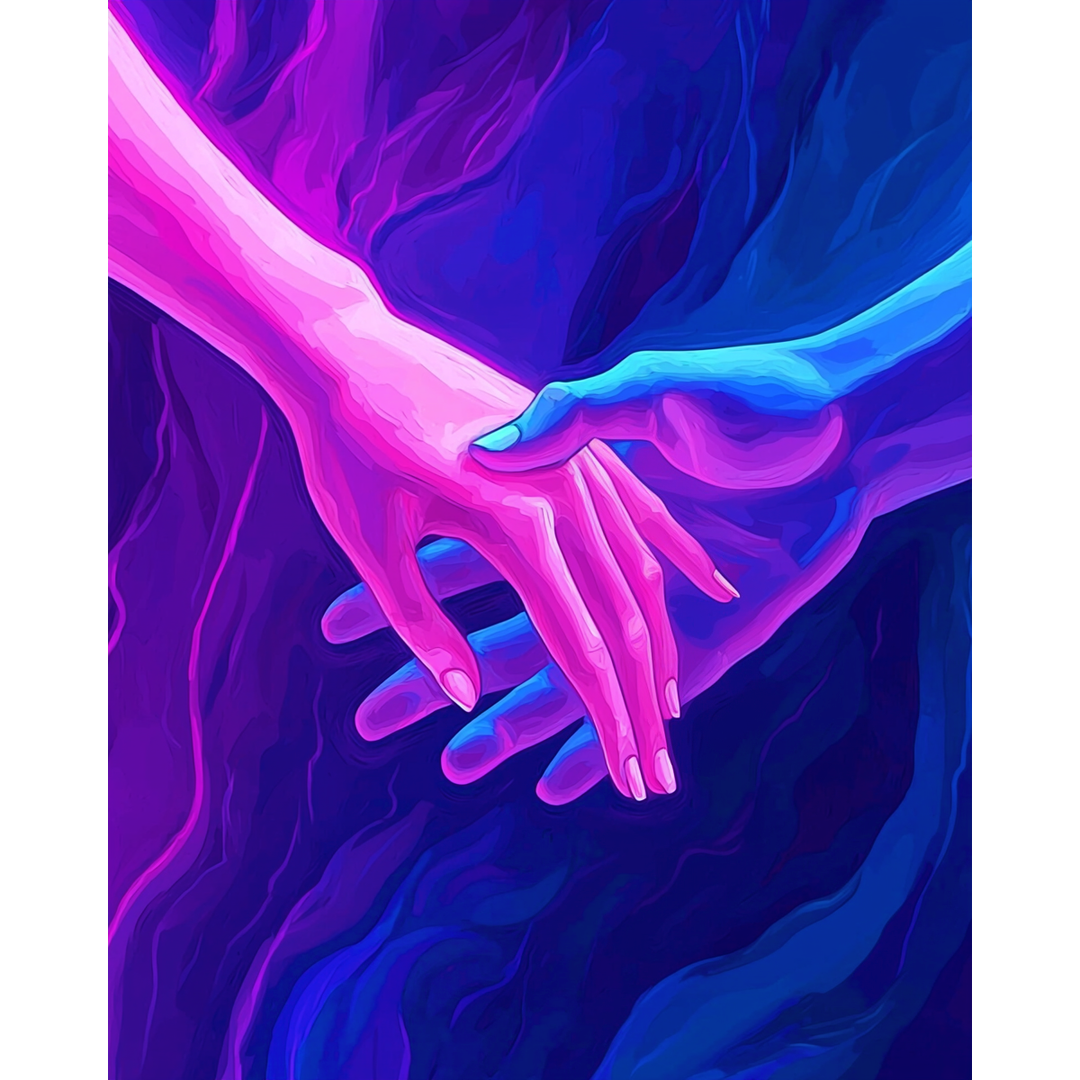 Neon-Umarmung