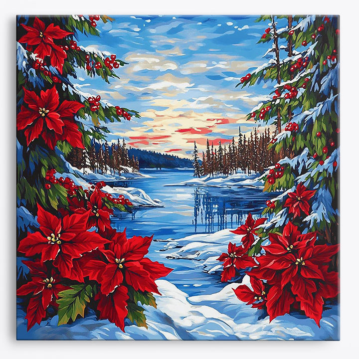Weihnachtsstern Schnee