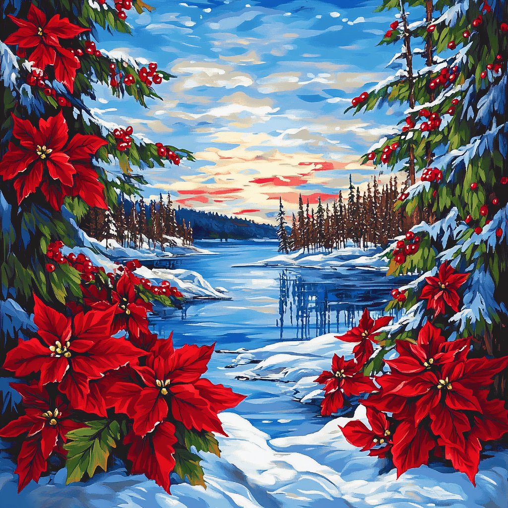 Weihnachtsstern Schnee
