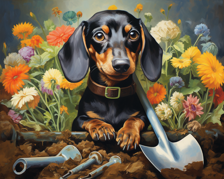 Produktiver Hund