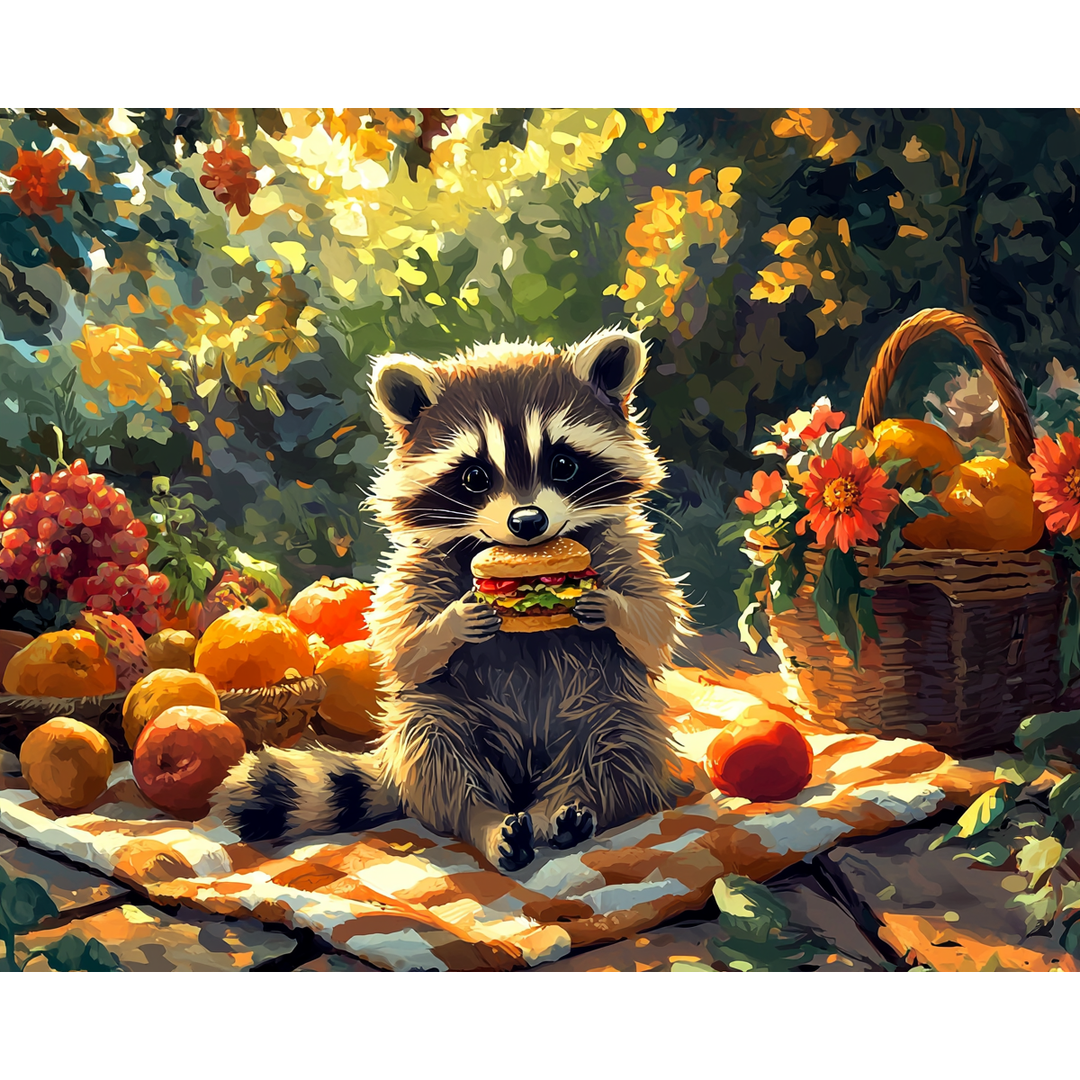 Waschbärenschmaus