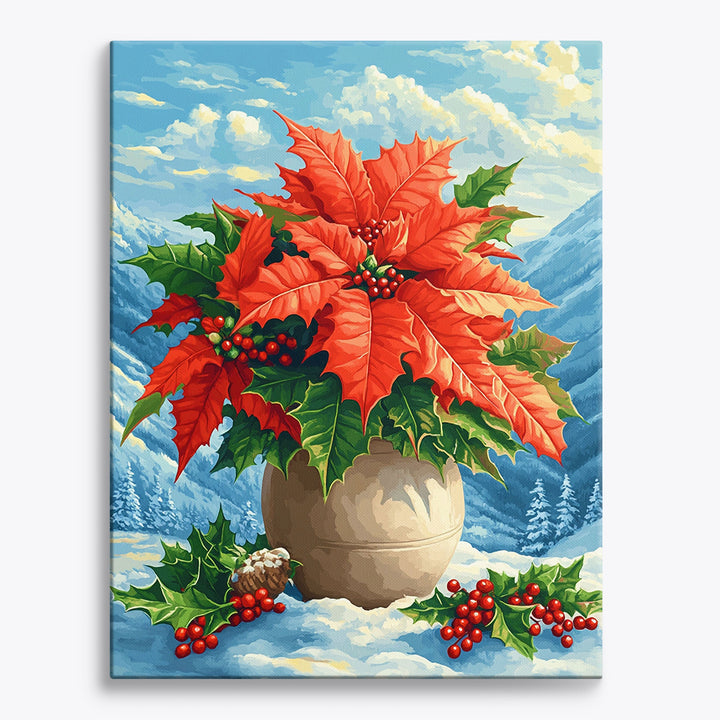 Strahlende Wintervase