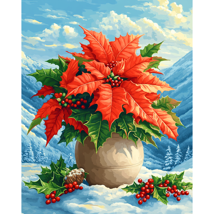 Strahlende Wintervase